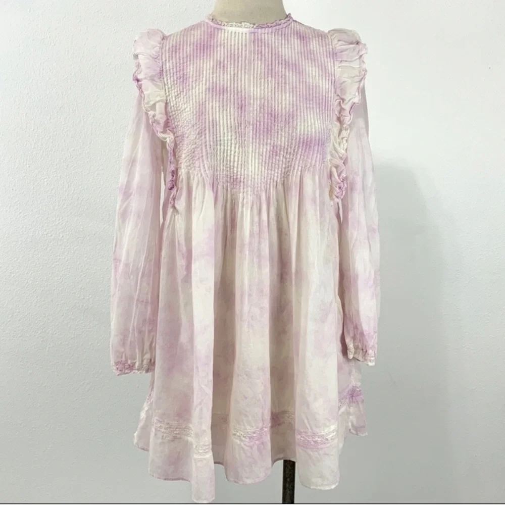 Aritzia- Wilfred La Boheme Elia Tie Dye Mini Dress - XS - Picture 10 of 11